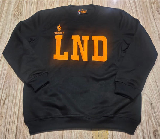 LND Sweatshirt (black w/ orange embroidery)